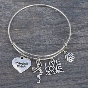 Volleyball Coach Bangle Bracelet